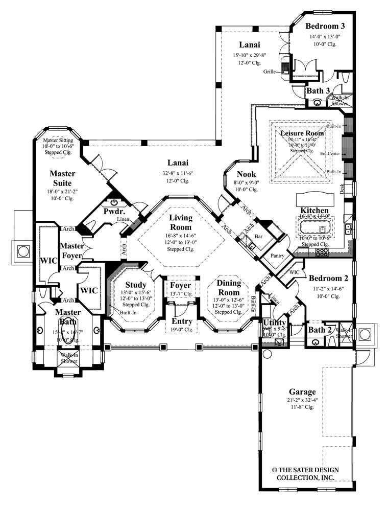 House Plan Rosemary Bay | Sater Design Collection