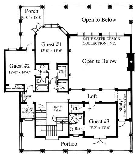 anna belle-upper level floor plan- #6782