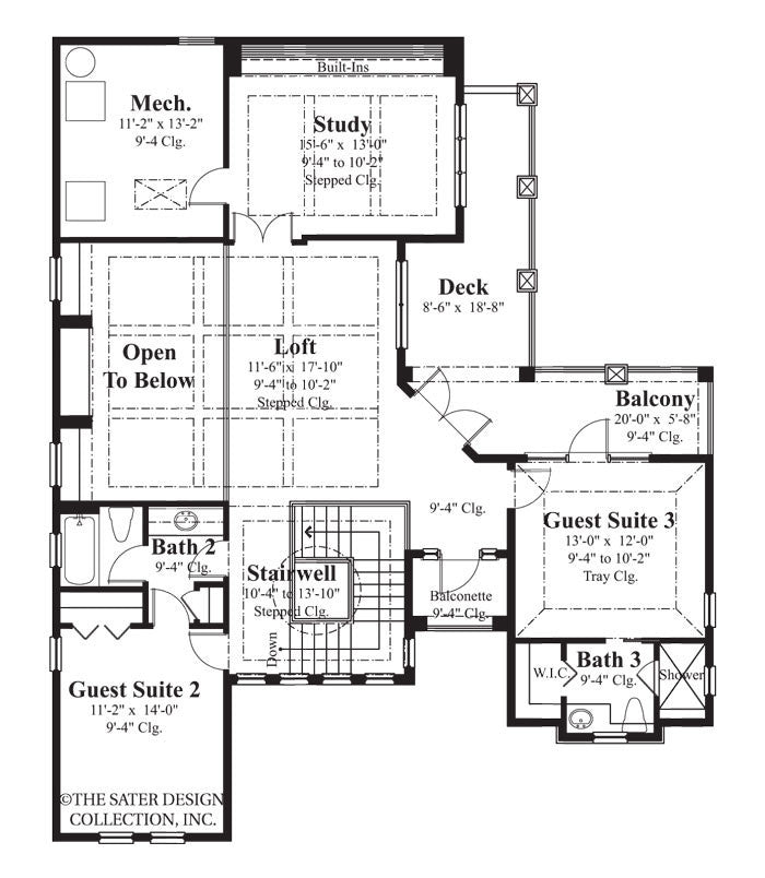 Salcito-Upper Level Floor Plan- #6787