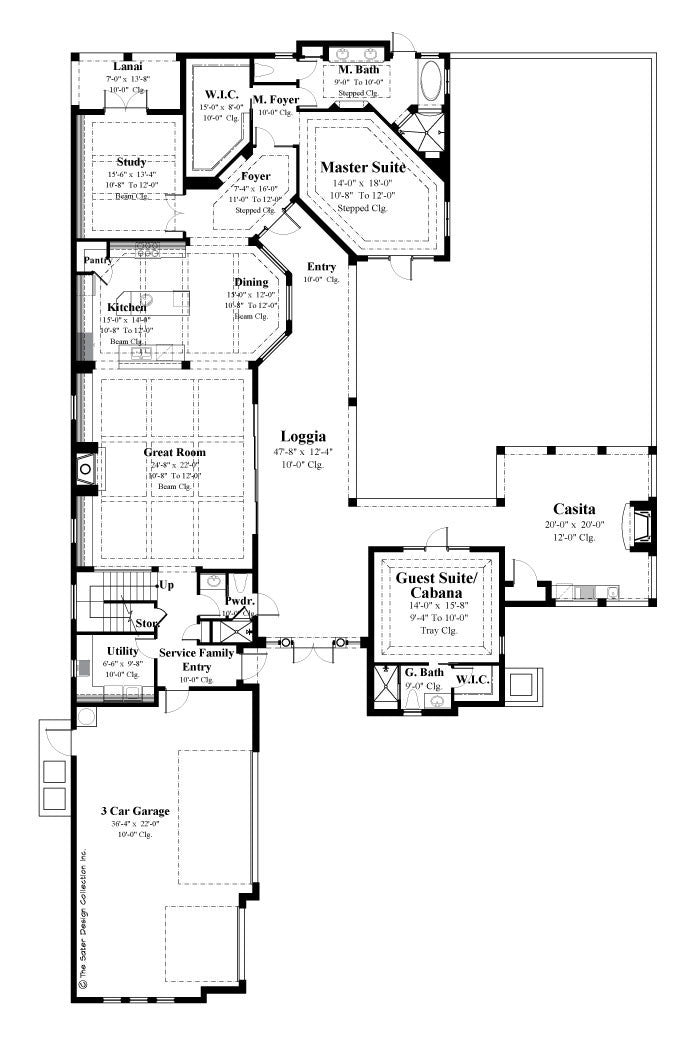 casoria- main level floor plan -plan #6797