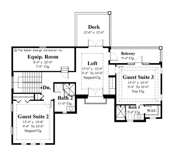Casoria- Upper Level Floor Plan -Plan #6797