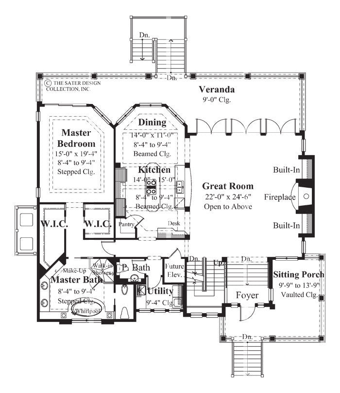 Montego Bay-Main Level Floor Plan-Plan #6800