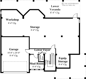 chateau-sur-mer lower level floor plan -plan #6801