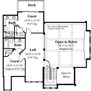 cascade ridge- upper level floor plan -plan #6802