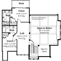 Cascade Ridge- Upper Level Floor Plan -Plan #6802