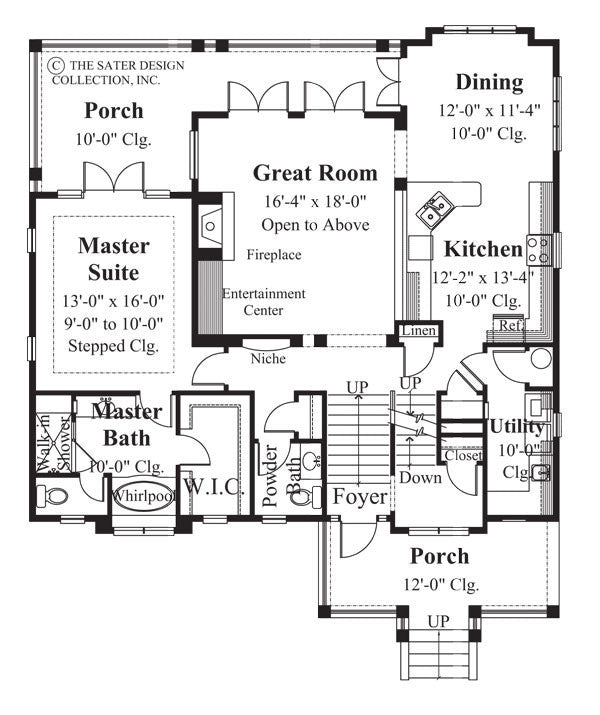 Walden Hill-Main Level Floor Plan-Plan #6803