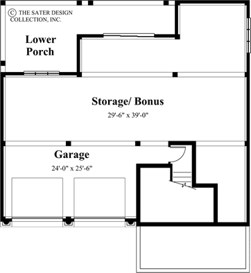 Linden Place-Lower Level Floor Plan-Plan #6805
