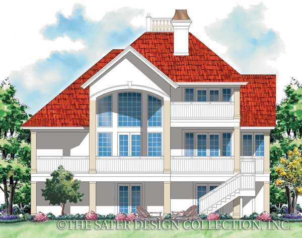 Tierra di Mare-Rear Elevation-Plan #6806