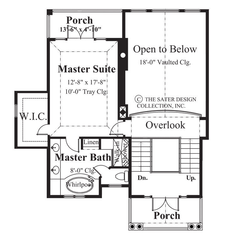 buckhurst lodge- upper level floor plan -plan #6807