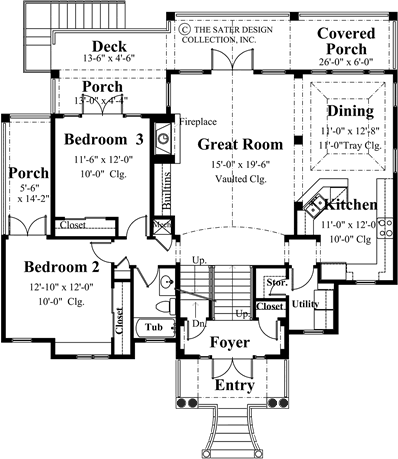 santa rosa-main level floor plan- #6808