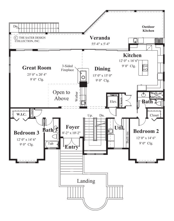 villa tuscano-main level floor plan-#6815