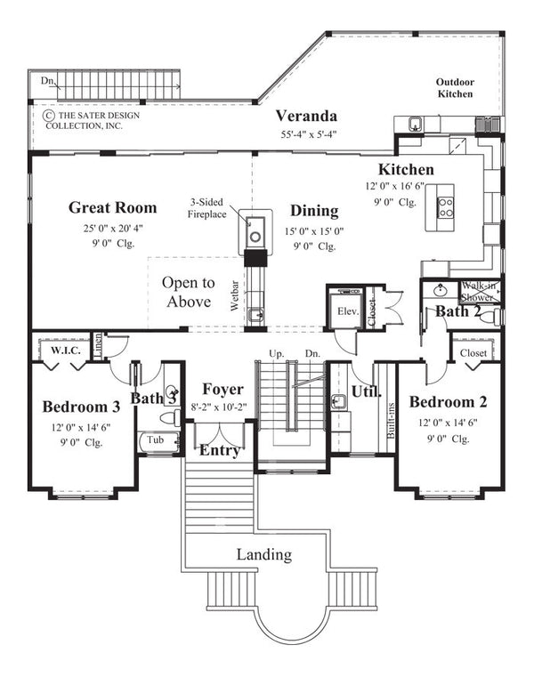 Villa Tuscano-Main Level Floor Plan-#6815