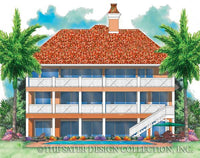 Villa Tuscano-Rear Elevation-Plan #6815