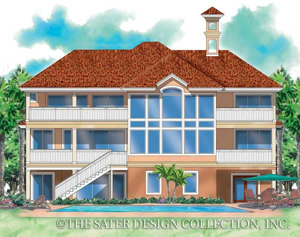 Hyatt Park-Rear Elevation-Plan #6818