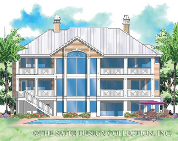 Saint Croix-Rear Elevation-Plan #6822