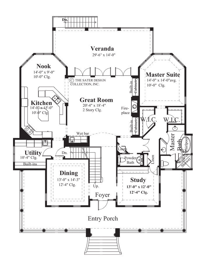 coconut grove-main level floor plan-plan6824