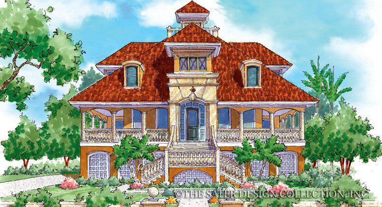 Coconut Grove-Front Elevation-Plan #6824