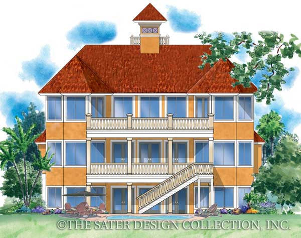 Coconut Grove-Rear Elevation-Plan #6824