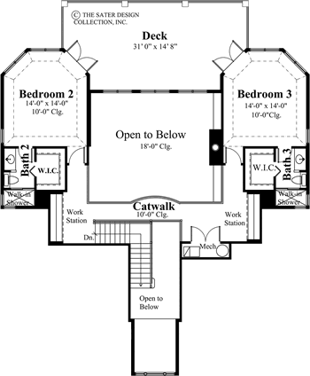 Les Anges-Upper Level Floor Plan-Plan #6825