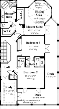 Key Largo- Upper Level Floor Plan -Plan #6828
