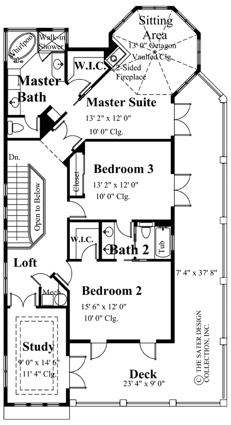 new waterford-upper level floor plan-#6829