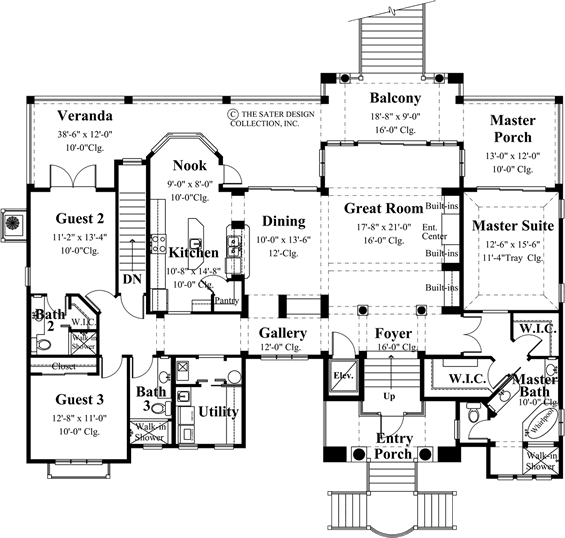 san marino-main level floor plan-#6833