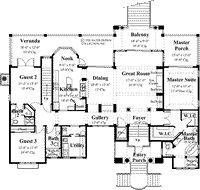 Chanteclair Home- Main Level Floor Plan -#6835
