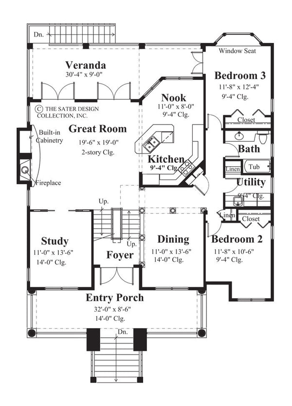 Rue Nouveau-Main Level Floor Plan #6836