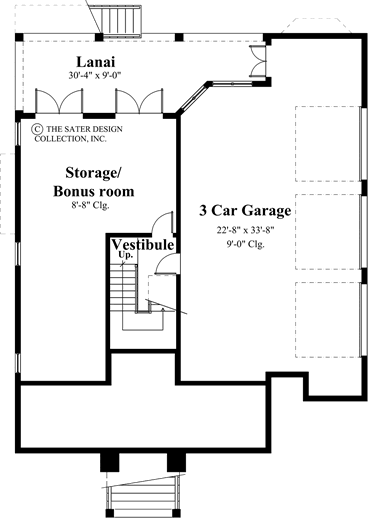 rue nouveau-lower level floor plan- #6836