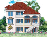 Rue Nouveau-Rear Elevation-Plan #6836