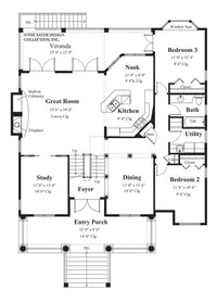 Bridgehampton- Main Level Floor Plan -#6837