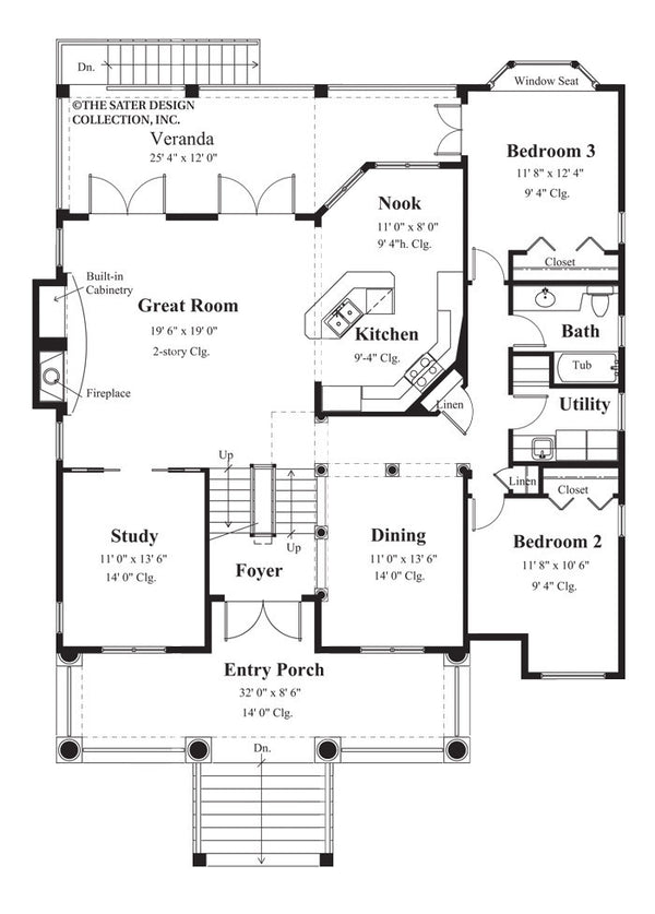 Bridgehampton- Main Level Floor Plan -#6837