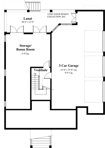 bridgehampton- lower level floor plan #6837
