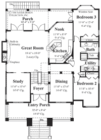 Berkeley Square- Main Level Floor Plan #6838