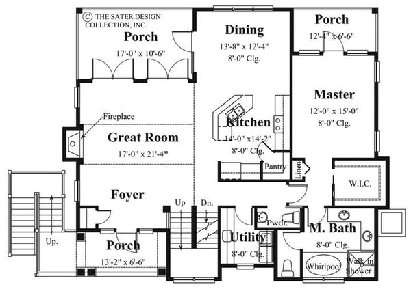 Aruba Bay-Main Level Floor Plan-Plan #6840