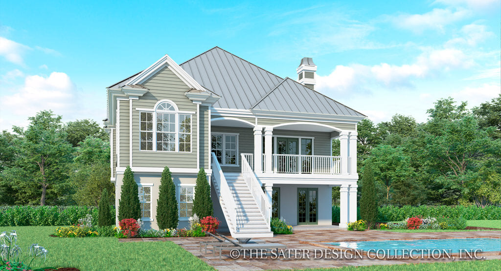 Newport Cove-Rear Elevation-Plan #6843