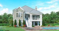 Newport Cove-Rear Elevation-Plan #6843