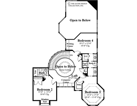 sunset beach-upper level floor plan- #6848