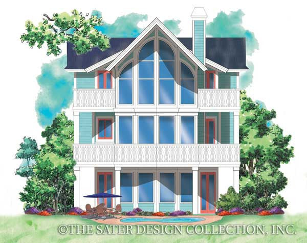 Plymouth Bay-Rear Elevation-Plan #6852