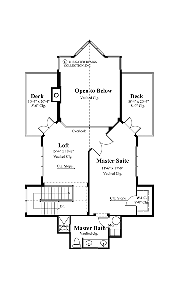 saint basque-upper level floor plan- #6851