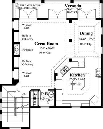 villa caprini-main floor plan-plan #6854