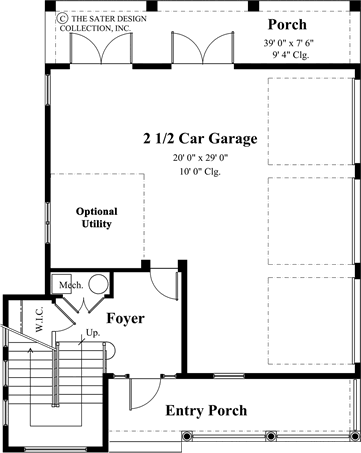 Home Plan Charleston Hill | Sater Design Collection