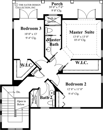 charleston hill-upper level floor plan-#6855