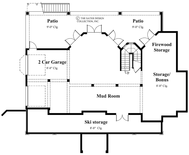 bradley house- lower level floor plan -plan6859