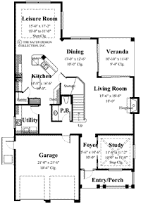 Palma Rios-Main Level Floor Plan-Plan #6863
