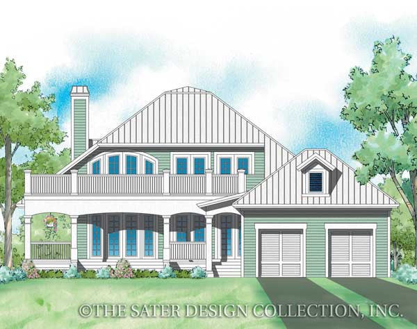 Camden Place-Rear Elevation-Plan #6869