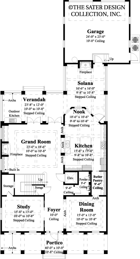 Addison Court-Main Level Floor Plan- Plan #6873