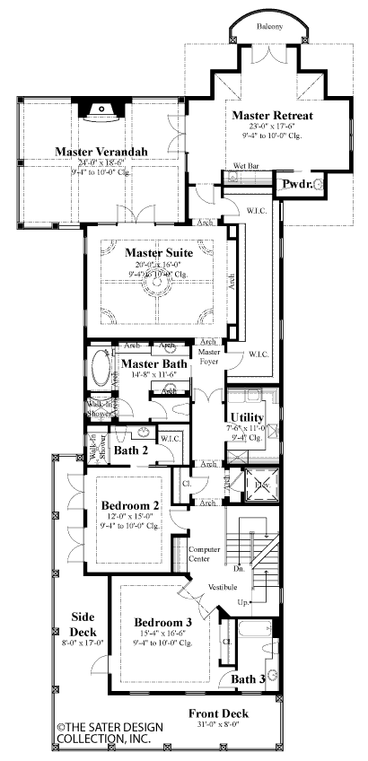 Tortuga Bay-Upper Level Floor Plan-Plan 6874