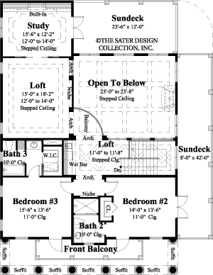 ballantyne upper level floor plan -plan #6876