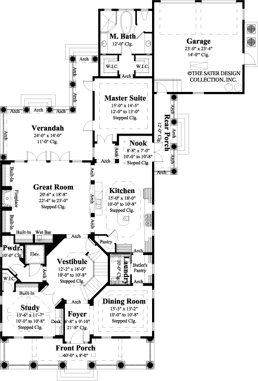emerald bay-main level floor plan-plan #6879